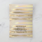 Elegante Gold Watercolor Gratulationen Graduate Karte (Innenseite)