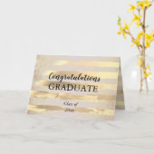 Elegante Gold Watercolor Gratulationen Graduate Karte (Gelbe Blume)