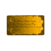 Elegante Gold Wedding Address Labels Adressaufkleber (Vorne)