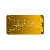 Elegante Gold Wedding Address Labels Adressaufkleber (Vorne)