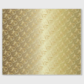 Elegante Gold Wedding Bands Geschenkpapier (Flach)
