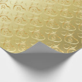 Elegante Gold Wedding Bands Geschenkpapier (Ecke)
