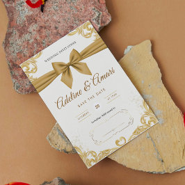 Elegante Gold Wedding Celebration Card Einladung