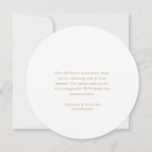 Elegante Gold Wedding Dankeschön Card Einladung (Rückseite)