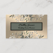 Elegante Gold Wedding Event Planner Business Card Visitenkarte (Vorderseite)