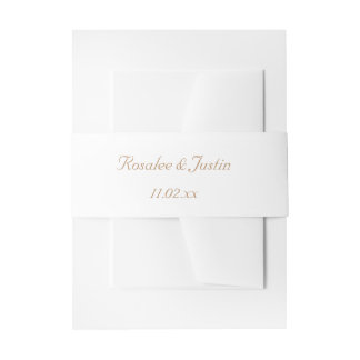 Elegante Gold Wedding Invitation Band