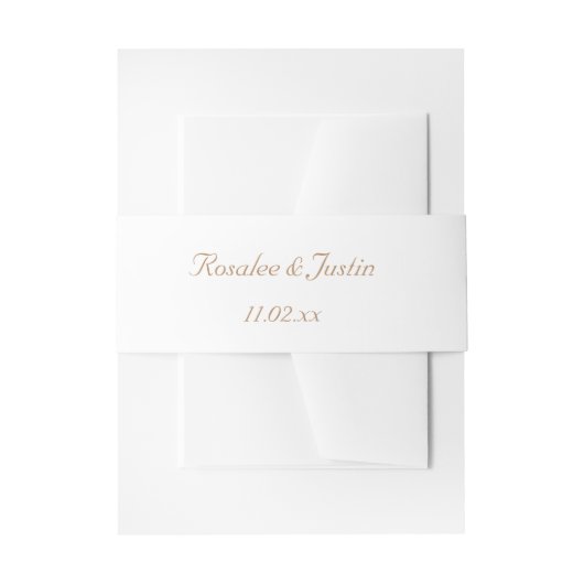 Elegante Gold Wedding Invitation Band (Vorderseite Beispiel)