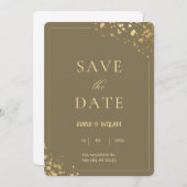 Elegante Gold Wedding Invitation Card Einladung (Vorne/Hinten)