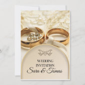 Elegante Gold Wedding Invitation Card - Klassische Einladung (Vorderseite)