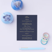 Elegante Gold Wedding Menu Card Flyer (Einzeln)