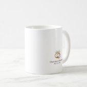 Elegante Gold Wedding Rings Personalisiert Kaffeetasse (VorderseiteRechts)