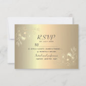 Elegante Gold Wedding RSVP Card Karte (Vorderseite)