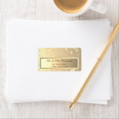 Elegante Gold Wedding Rücksendeadresse Adressaufkleber (Insitu)
