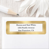 Elegante Gold Wedding Rücksendeadressen-Aufkleber (Insitu)