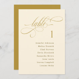 Elegante Gold Wedding Seating Chart Signards Einladung