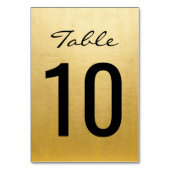 Elegante Gold Wedding Tischnummern Karten Vorlagen (Rückseite)