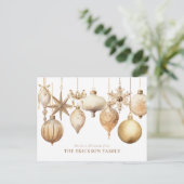 Elegante Gold Weihnachten (Stehend Vorderseite)