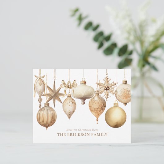 Elegante Gold Weihnachten (Stehend Vorderseite)