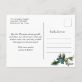 Elegante Gold Weihnachts-Pine Cones Holiday Gruß Postkarte (Rückseite)