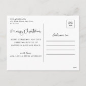 Elegante Gold Weihnachtsbaum Non Foto Feiertagspostkarte (Rückseite)