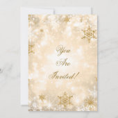 Elegante Gold Weihnachtsfeier Einladung (Rückseite)