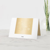 Elegante Gold Weihnachtsgeschenk Schneeflocken Karte (Rückseite)