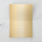 Elegante Gold Weihnachtsgeschenk Schneeflocken Karte (Innenseite)