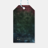 Elegante Gold Weihnachtsglocke mit festlicher Bow  Geschenkanhänger (Rückseite)