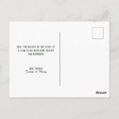 Elegante Gold Weihnachtsglocke mit festlicher Bow Postkarte (Rückseite)