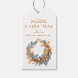 Elegante Gold Weihnachtsmann Custom Geschenkanhänger