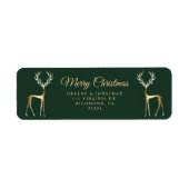 Elegante Gold Weihnachtsmann-Rücksendeadresse (Vorne)