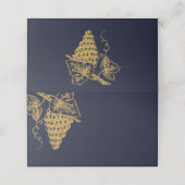 Elegante Gold Weinverkostung Faltkarten Platzkarte (Außenseite Aufgefaltet)