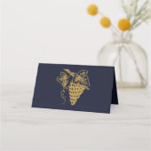 Elegante Gold Weinverkostung Faltkarten Platzkarte (Rückseite)
