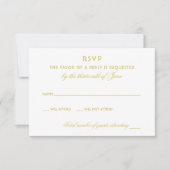 Elegante Gold Weltkarte Hochzeit RSVP Karte (Vorderseite)