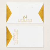 Elegante Gold White Imitats Foil Jewelry Display C (Vorne & Hinten)