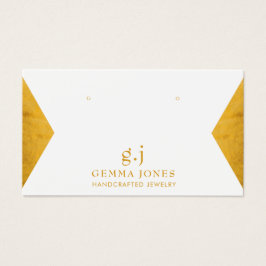 Elegante Gold White Imitats Foil Jewelry Display C