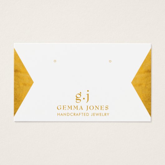 Elegante Gold White Imitats Foil Jewelry Display C (Vorderseite)