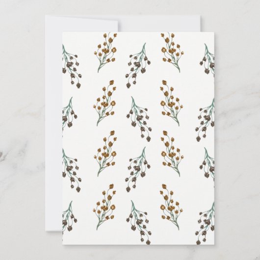 Elegante Gold White Pine Weihnachten Party Einladu Einladung (Rückseite)