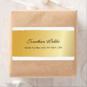 Elegante Gold White Script Beruflich Shipping (Insitu)