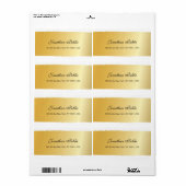 Elegante Gold White Script Beruflich Shipping (Vorne)