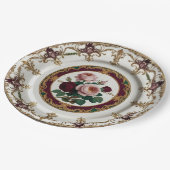 Elegante Gold Wildblume Blumenzwiebeln Keramik Hoc Pappteller (Schrägansicht)