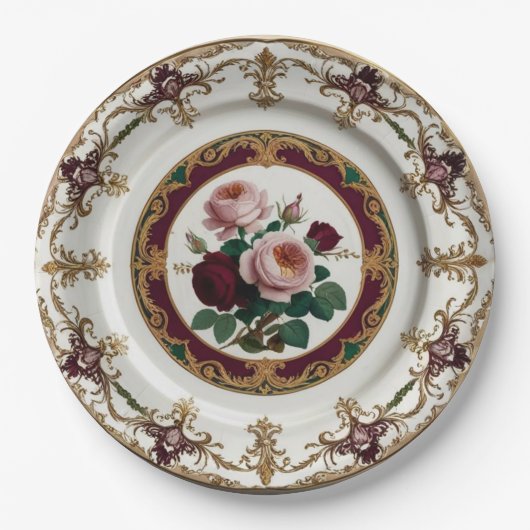 Elegante Gold Wildblume Blumenzwiebeln Keramik Hoc Pappteller (Vorderseite)