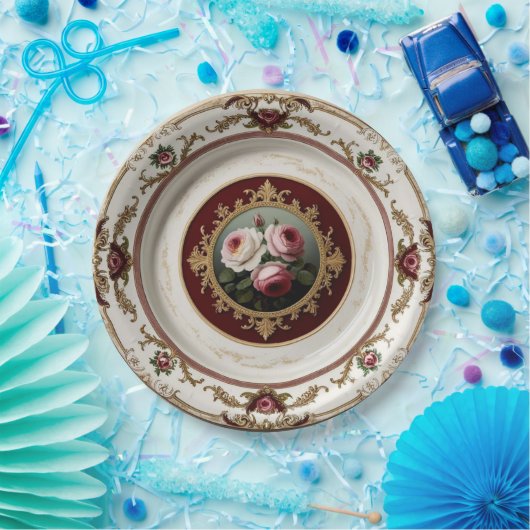 Elegante Gold Wildblume Blumenzwiebeln Keramik Hoc Pappteller (Party)