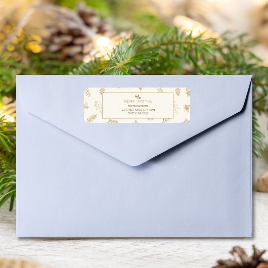 Elegante Gold Winter Blätter