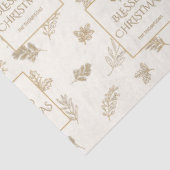 Elegante Gold Winter Blätter Mistletoe Seidenpapier (Ausschnitt)