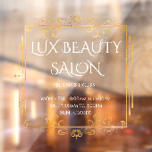 Elegante Gold Wirbel Textgeschäftseröffnungszeiten Fensteraufkleber (Blatt 2)