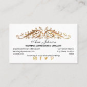 Elegante Gold-Wirbel Visitenkarte (Rückseite)