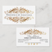 Elegante Gold-Wirbel Visitenkarte (Vorne/Hinten)