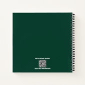 Elegante Gold World Map & Airplane, Travel Journal Notizblock (Rückseite)