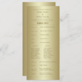 Elegante Gold Zeremonie Programm Rack Card (Vorne/Hinten)